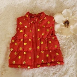 NWOT red puffer vest